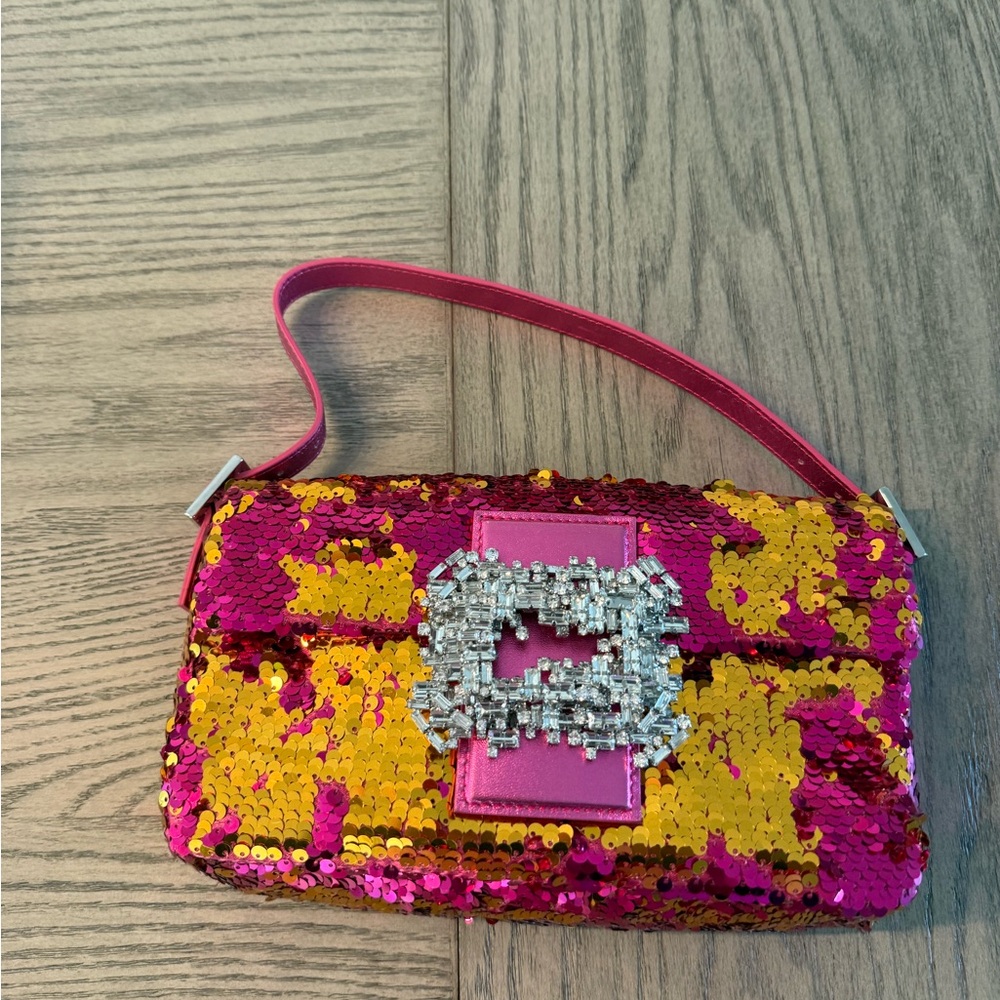 GEDEBE Sequin Pink and Gold Women's Bag